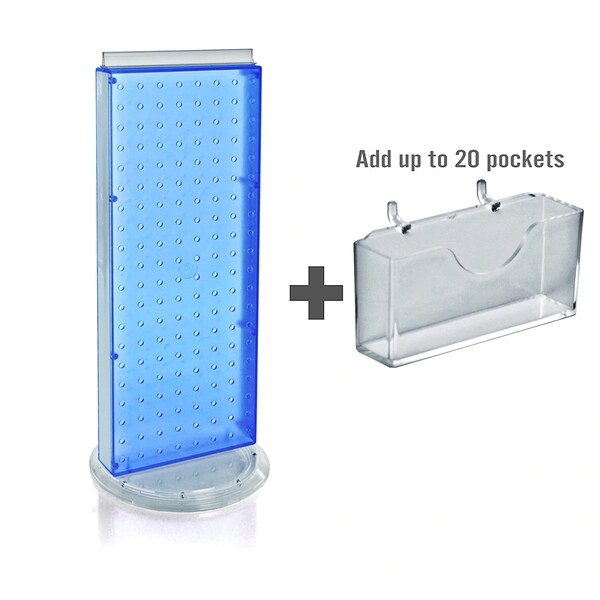 20 Pocket Revolving Pegboard Gift Card Kit for Countertop 8" x 21"